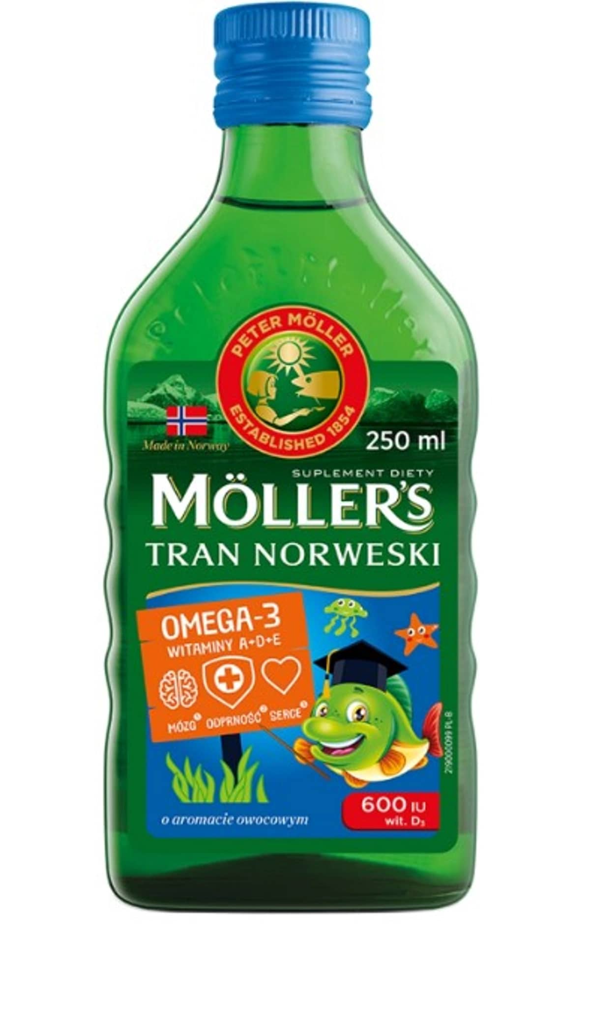 MOLLER'S TRAN NORWESKI OWOCOWY PŁYN 250 ML